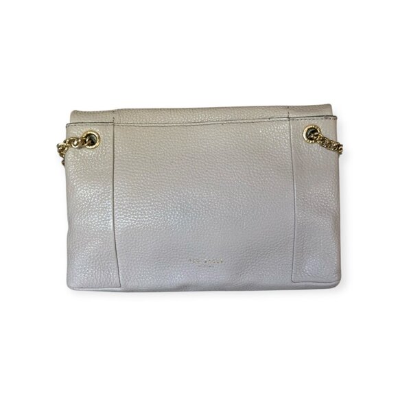Ted Baker London Pebbled Leather Chain Shoulder Bag | Taupe - Picture 3 of 11